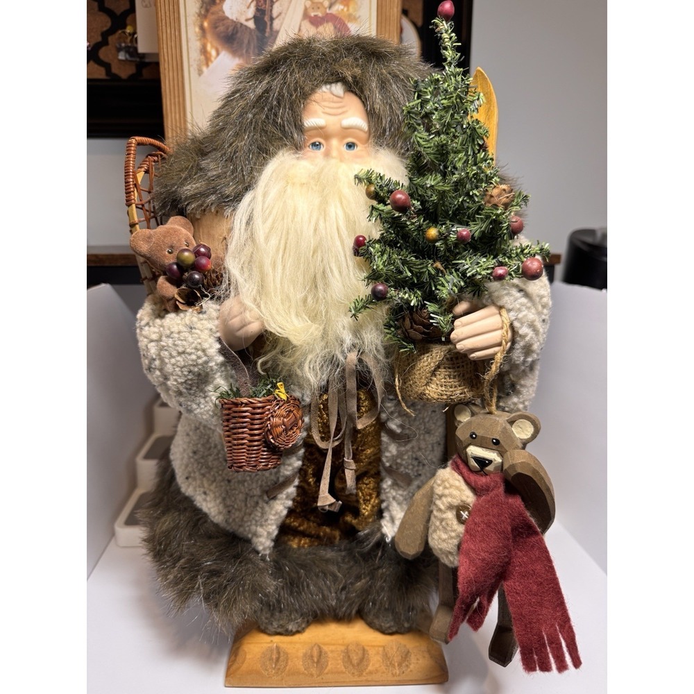 VTG Large Christmas Santa Clause Figurine Grandeur Noel Collectors Nordic 16"